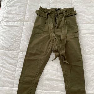 High waisted caro green jeans